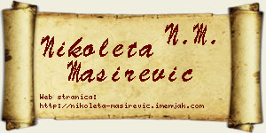 Nikoleta Maširević vizit kartica